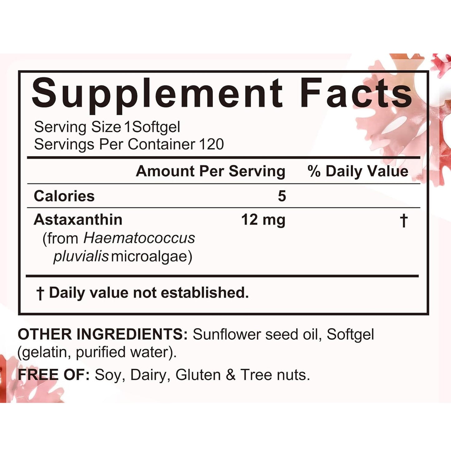 Astaxanthin Soft Capsules for Antioxidant & Skin Health Support, Natural Haematococcus Pluvialis Astaxanthin, UV Protection & Anti-Aging, Eye Health & Exercise Recovery, Sugar-Free Premium Supplement, OEM/ODM