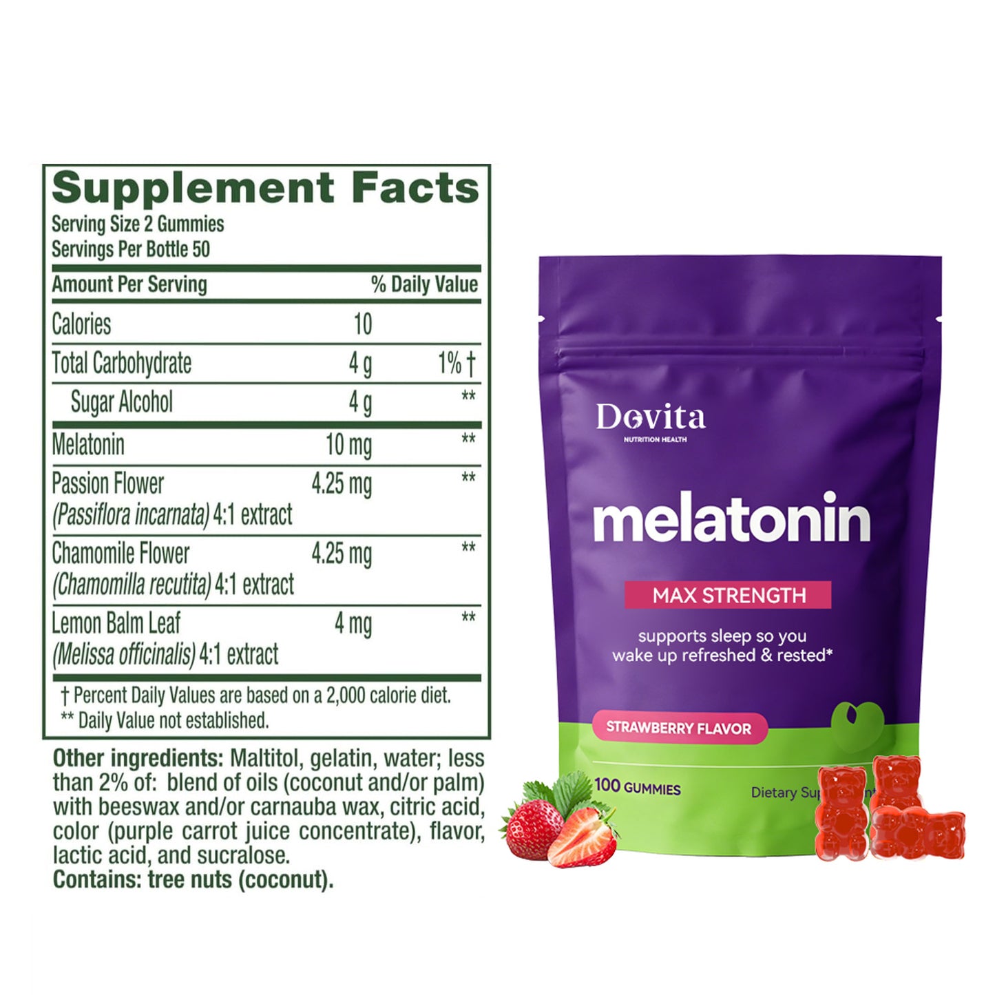Sleep Gummies for Deep Rest & Relaxation, Melatonin & Natural Herbs, Fast-Acting, Sugar-Free Nighttime Supplement, OEM/ODM