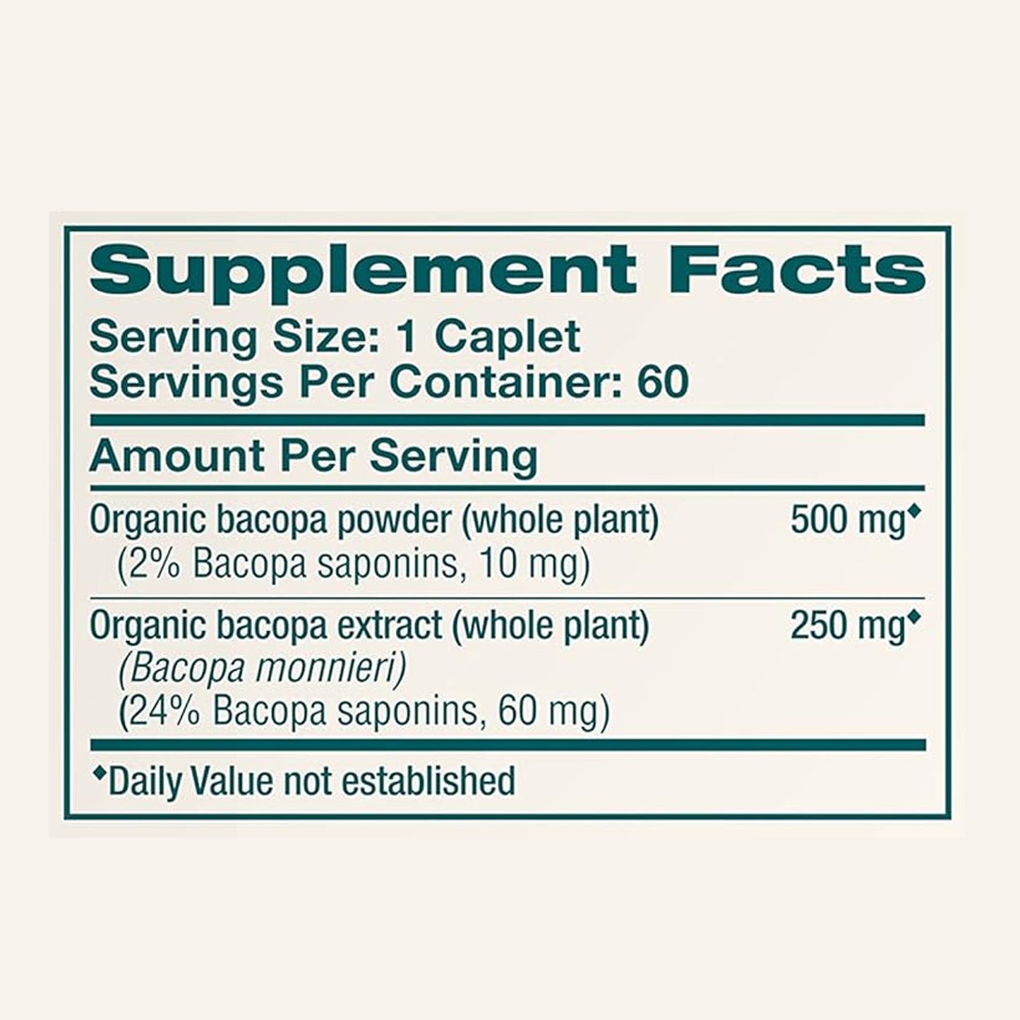 Organic Bacopa Capsules, Super Concentrated Extract for Memory & Cognitive Support, Enhance Focused Clarity, Herbal Supplement, OEM/ODM