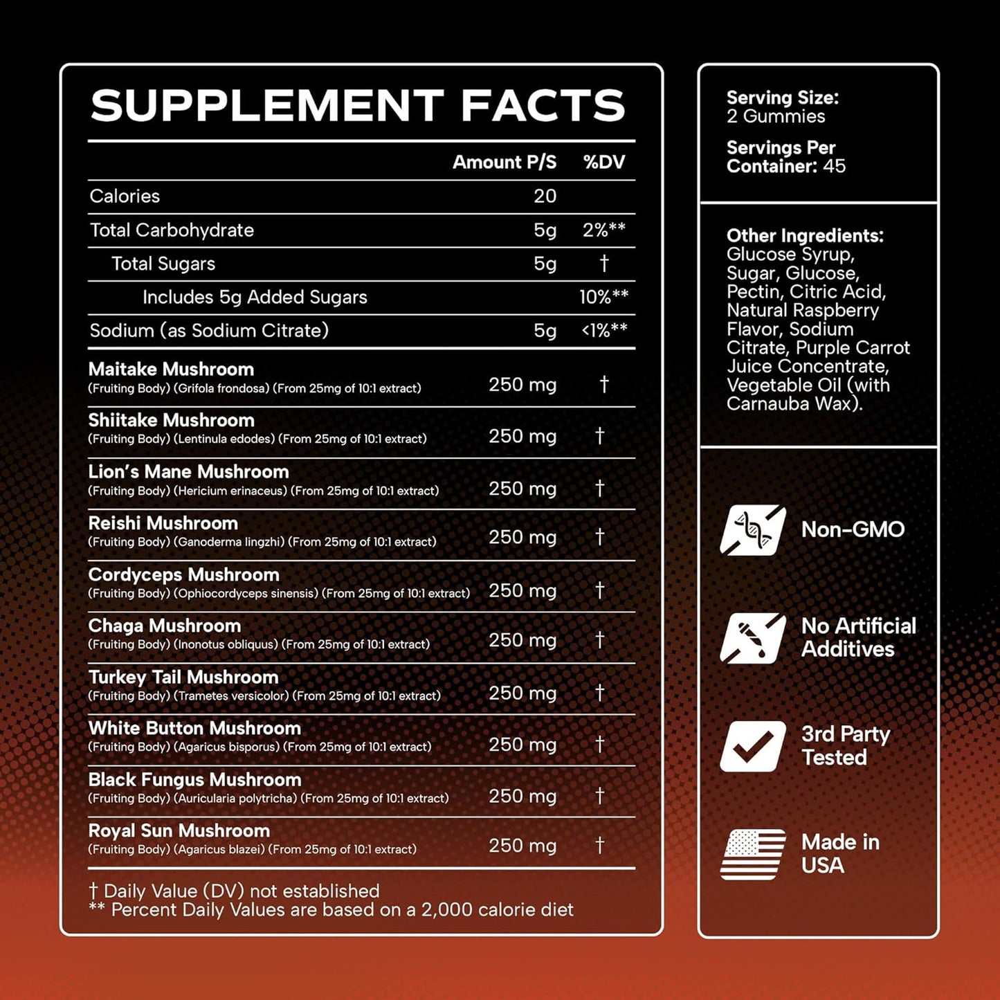 Mushroom Gummies for Immune Support, Focus & Daily Vitality, Lion’s Mane, Reishi & Cordyceps, Adaptogenic Brain & Energy Boost, Sugar-Free Functional Supplement, Fast-Acting Formula, OEM/ODM