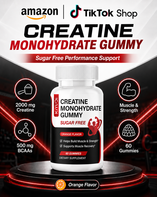 Creatine Monohydrate Gummy – Sugar Free Orange Flavor