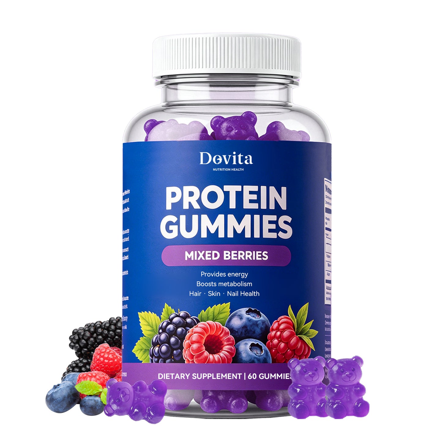 Protein Gummies for Muscle Growth & Daily Nutrition Support, Whey & Plant Protein, Muscle Recovery & Strength, Sugar-Free High-Protein Supplement, Fast-Absorbing Formula, OEM/ODM