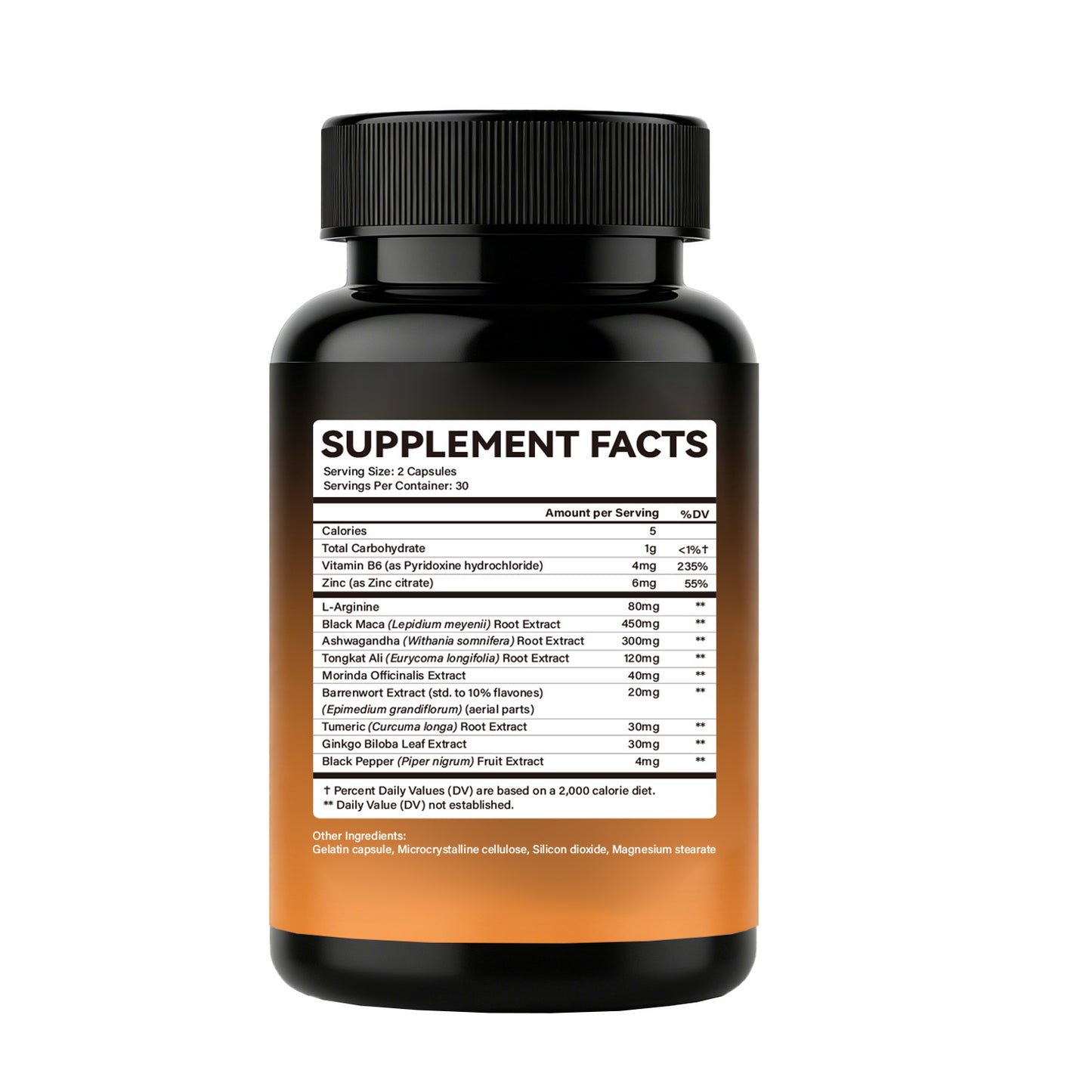 Black Maca + Ashwagandha Capsules for Men’s Vitality & Performance Support, 9-in-1 Herbal Formula, Energy Boost & Stamina Enhancement, Testosterone & Daily Wellness Support, Sugar-Free Men’s Supplement