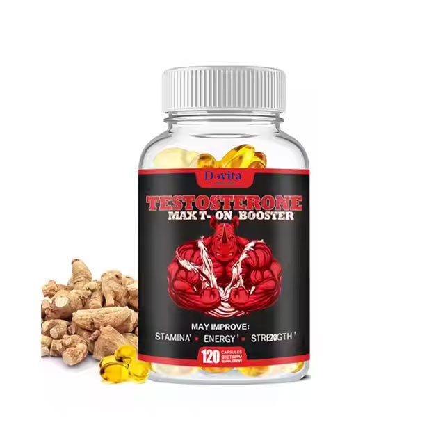 Maca Hormone Booster Boost Energy, Improve Muscle Strength & Growth, Vegan Stamina Support Supplement OEM Available