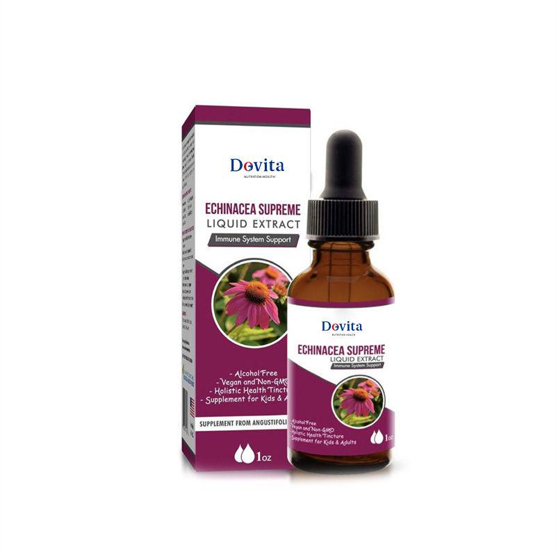Echinacea Drops Liquid Extract, Natural Immune Support Herbal Defense Supplement for Kids & Adults, OEM/ODM