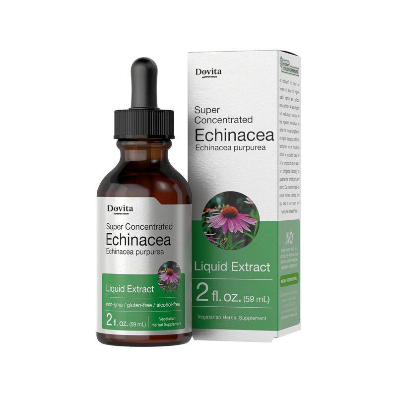 Echinacea Drops Liquid Extract, Super Concentrated Tincture for Immune Support, Herbal Supplement, OEM/ODM