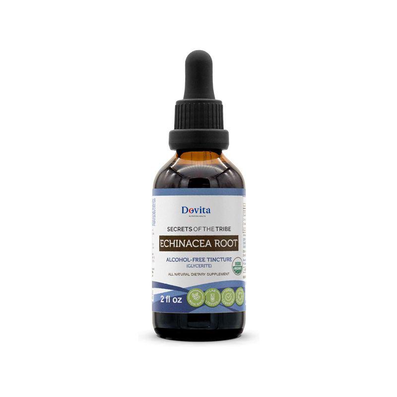 Echinacea Root Tincture, Alcohol-Free High-Potency Extract, Herbal Drops for Immune System Health (Echinacea Purpurea), OEM/ODM