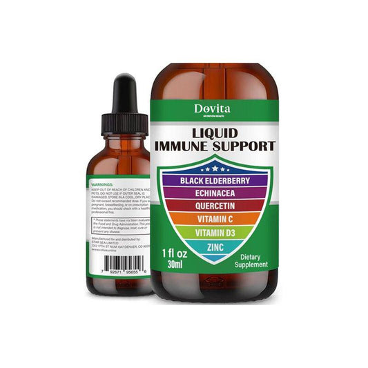 Zinc Quercetin Vitamin C D3 Liquid Immune Support with Organic Echinacea & Elderberry, OEM/ODM