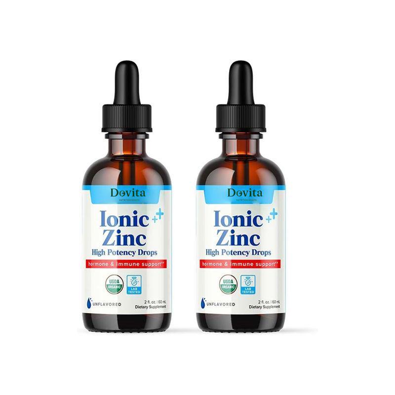 Ionic Zinc Liquid, Pure Zinc Vitamin Drops, High-Potency Zinc Supplement for Adults & Kids 4+, Supports Immunity & Healing, OEM
